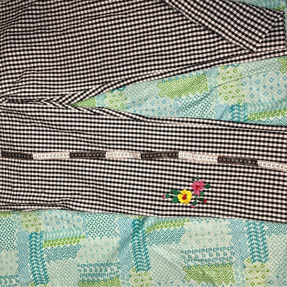 Teddy Fresh Black and White Gingham Jumpsuit with Floral Embroidery - Picture 8 of 14